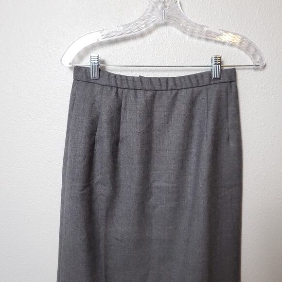 PENDLETON Virgin Wool Gray Pencil Skirt With Pockets Career Women's Sz 6 - Picture 2 of 6